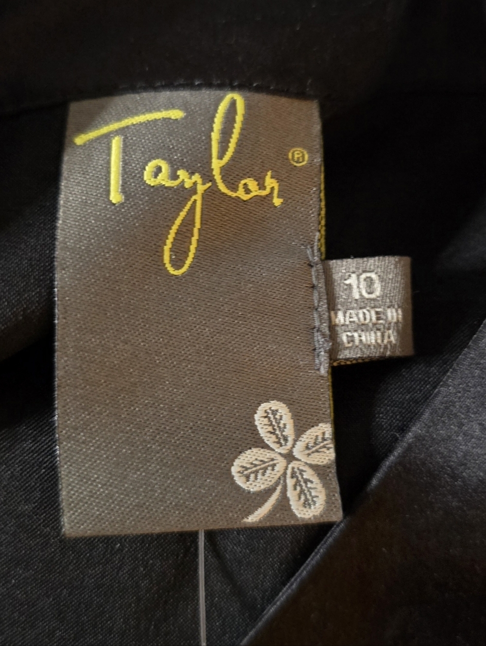 Taylor Elegant Silk Ruffle Cocktail Dress | Size 10 - Picture 3 of 8